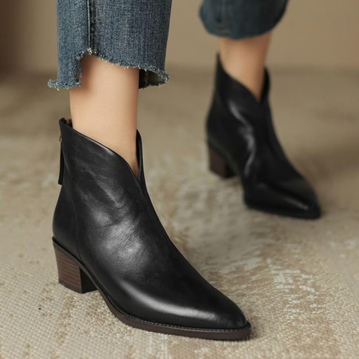 Eva | Luxury Ankle Boots with Low Heel
