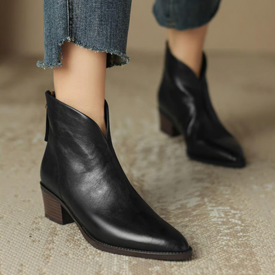 Eva | Luxury Ankle Boots with Low Heel