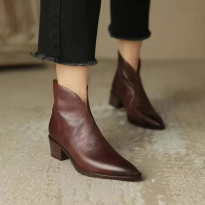 Eva | Luxury Ankle Boots with Low Heel