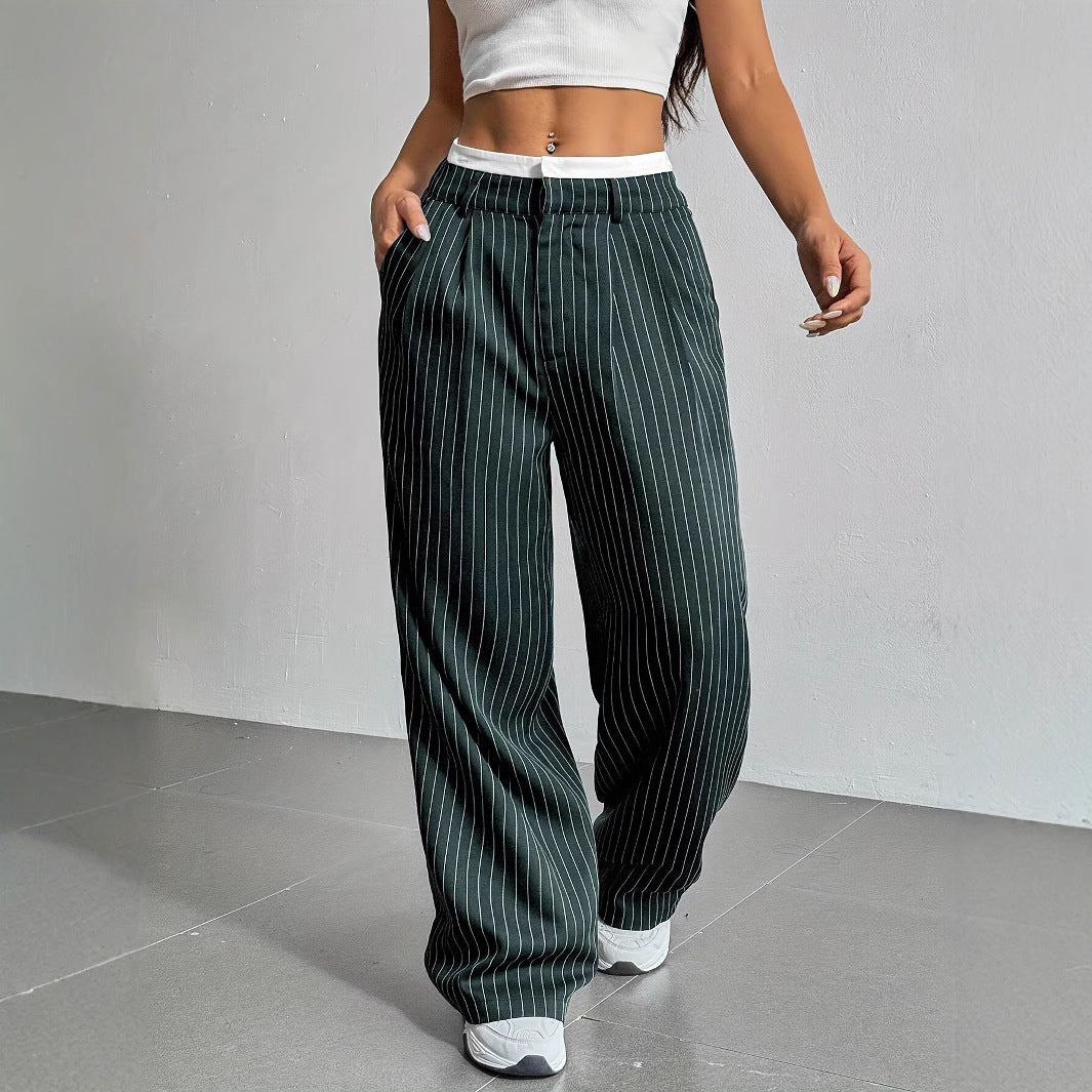 Lauren™ | Striped High-Waisted Pants