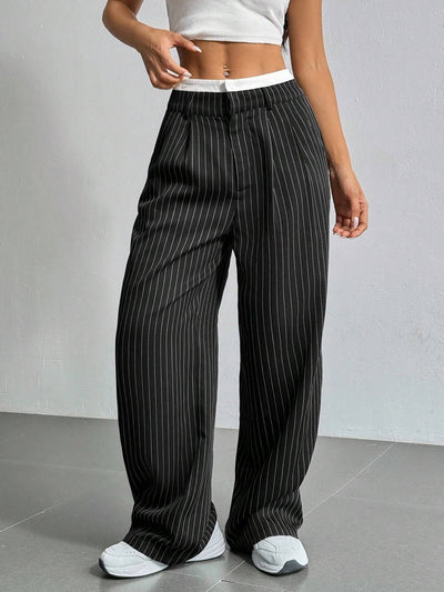 Lauren™ | Striped High-Waisted Pants