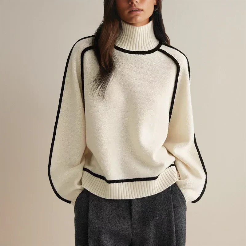 Elise™ | Chic Turtleneck with Refined Details
