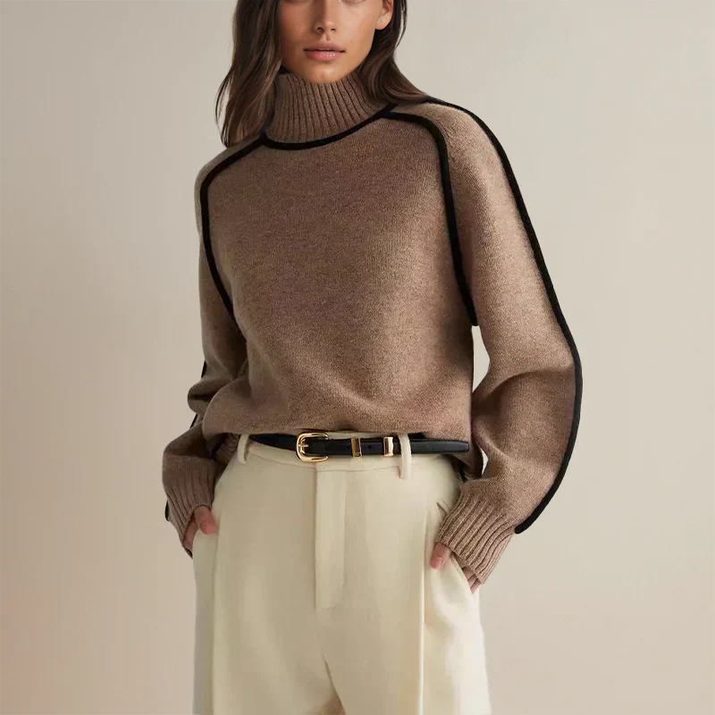 Elise™ | Chic Turtleneck with Refined Details