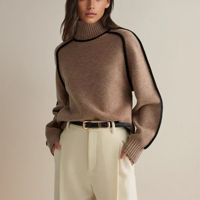 Elise™ | Chic Turtleneck with Refined Details