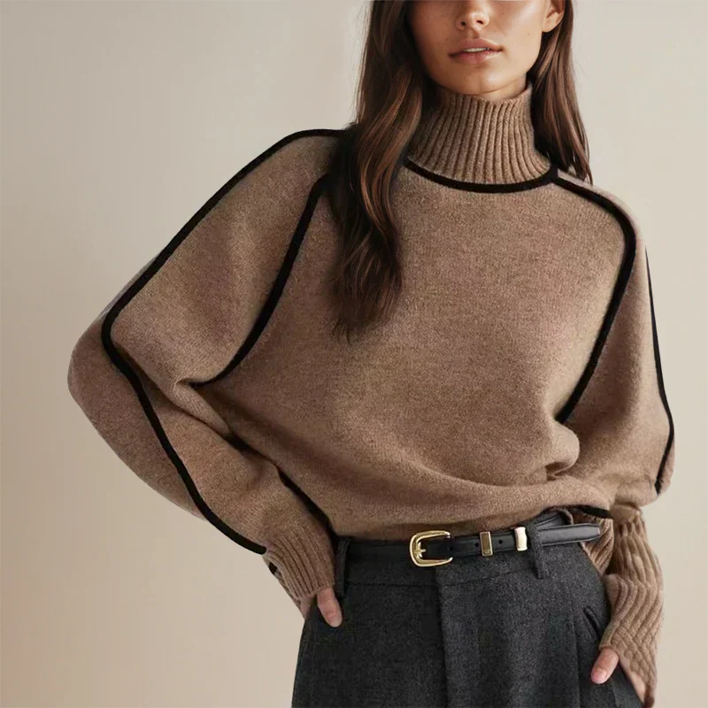 Elise™ | Chic Turtleneck with Refined Details