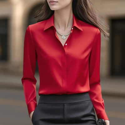 Paris Timeless Chic Button Down Women's Blouse