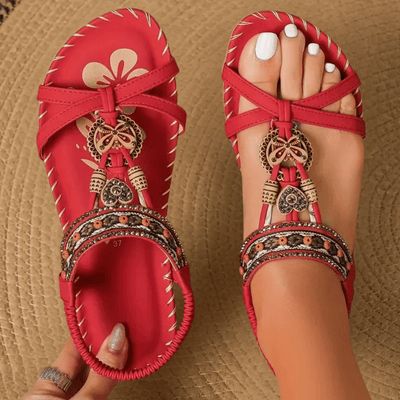 Boho Chic Embellished Sandals
